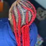 Big Tribal Braids W/ knotless box braids