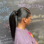 Sleek ponytail/bun