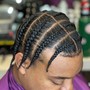 Men's design Braids tapered cut