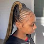 Small Feed-in Ponytail