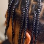 smedium knotless braids (waist length]