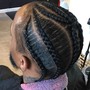 Classic straightback Cornrows