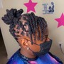 Kids Bantu knot ponytail remix