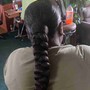 Braided Feed-in Ponytail