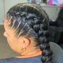 6-10 Cornrows with Bantu Knots