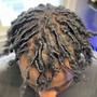 Retwist, Style Med locs med length right past shoulders