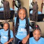 Kid's Knotless Med. Braids