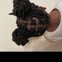 Soft loc Updo style