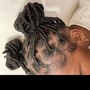 Soft loc Updo style