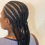 Med Feed-in Braids w/ Ponytail