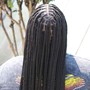 Knotless / box braids small touch up waist