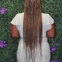 Knotless / box braids small touch up waist