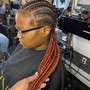 One Layer Stitch Braids/Knotless In Back