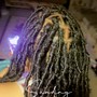 Crochet Braids singles or braided back and hair is attached with a crochet needle