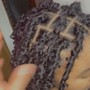 Crochet Braids singles or braided back and hair is attached with a crochet needle