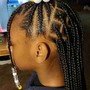 Small Braid ponytail with knotless braids