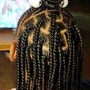 Small Braid ponytail with knotless braids