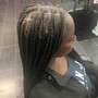 Small straight back Cornrows Midback