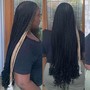 Med knotless Braids