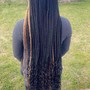 Med knotless Braids