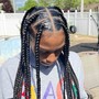 Jumbo knotless braids - waist length