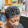 Flat Twist Out on Relaxed Hair