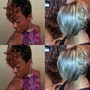 Flat Twist Out on Relaxed Hair