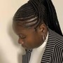 Small Feed in ponytail