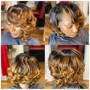 Partial Foil Highlights / cut & silk press