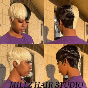 PIXIE CUT X KELLY CUT ( QUICK WEAVE LAYERED SHORT CUT NO LEAVE OUT