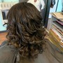 Dry waves comb out and curled