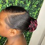 Ponytail, wash  and silk press