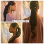 Half up- Half down in back sew in