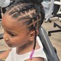 Kids natural  braiding/styling ( 2y-4y)