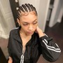 6-8 Medium Feed-In Braids Straight Back