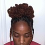 Loc retwist (shoulder length)