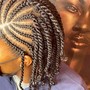 Natural Twists from scalp w/braids for women