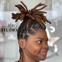 Loc Combination FULL HEAD- Mid Back Length Hair