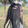 Knotless braids with heart stitch design