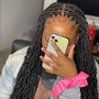 Half lemonade half knotless braids