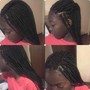 Short Bohemian Knotless Braids