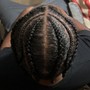 Men Large French Braids