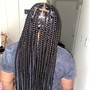 Medium Box Braids with knot