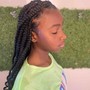 Large Knotless Braids - mid back length