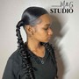 Loc Combination FULL HEAD- Mid Back Length Hair