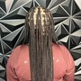 Medium knotless braids Midback