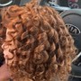 Blowout with curls