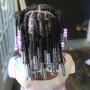 Kids braids w/ beads or bows &amp;weave