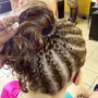 Updo (ponytail w/ weft hair)