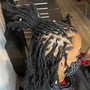 Loc retwist(on head with shaved sides)